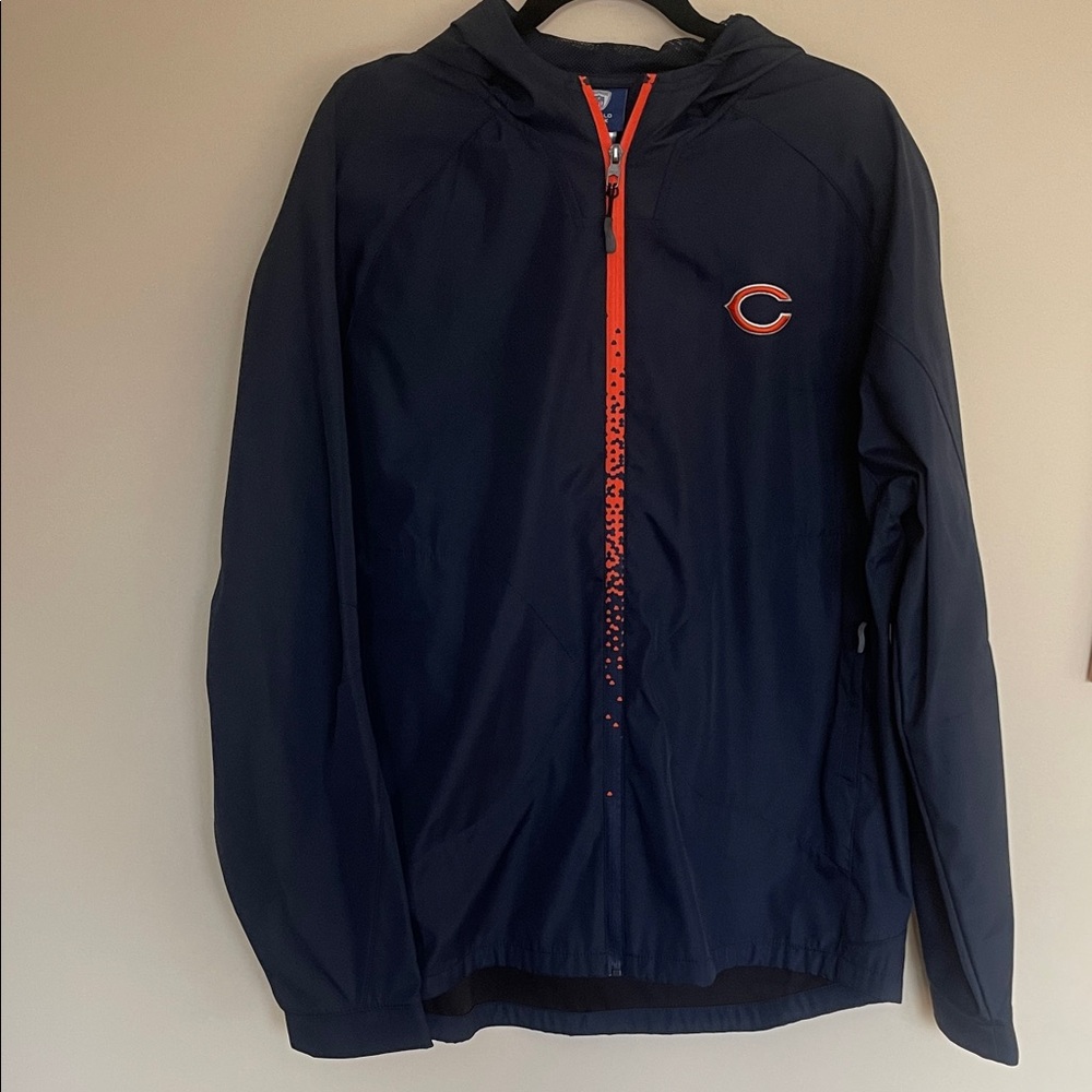 NWT NFL Chicago Bears Full Zip Reebok ONField Hooded Jacket- Large